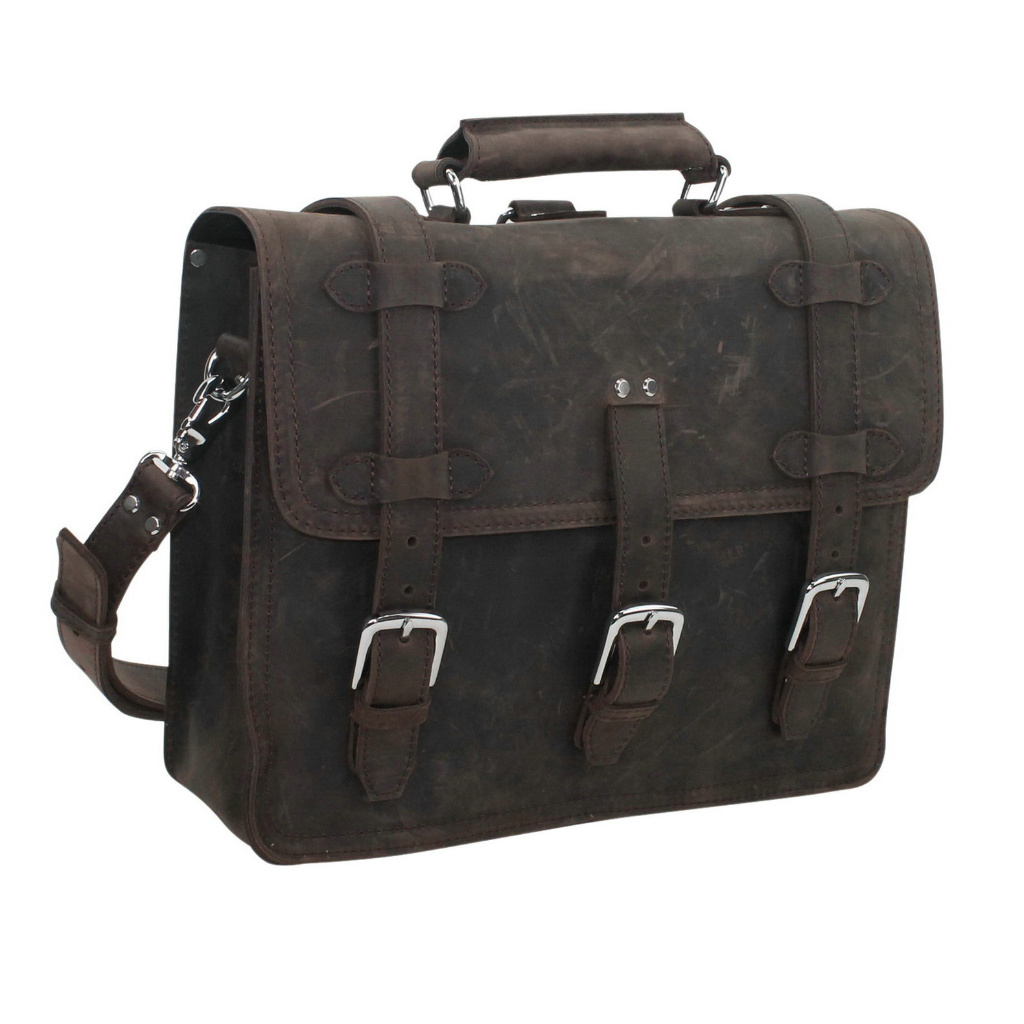 15" Full Leather Briefcase Backpack Lb05dd